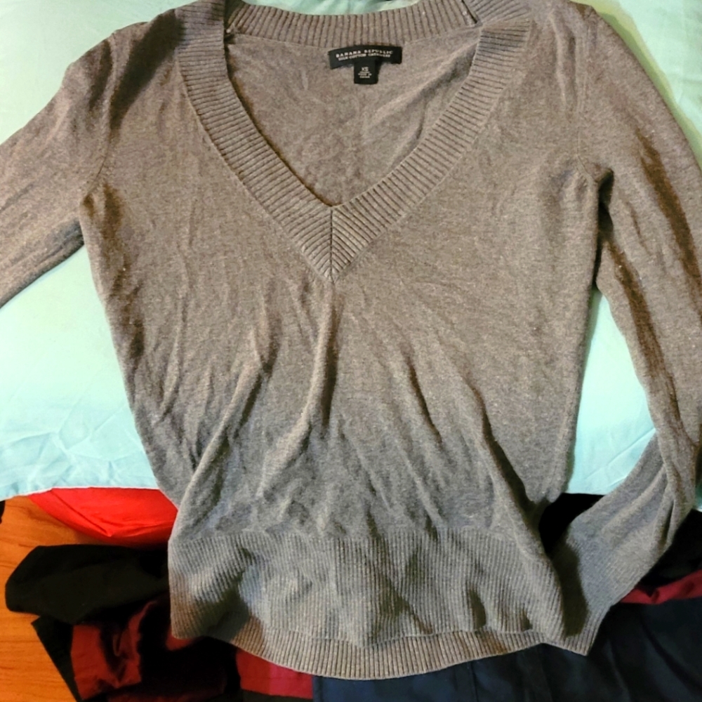 Banana Republic silk cotton cashmere crop top